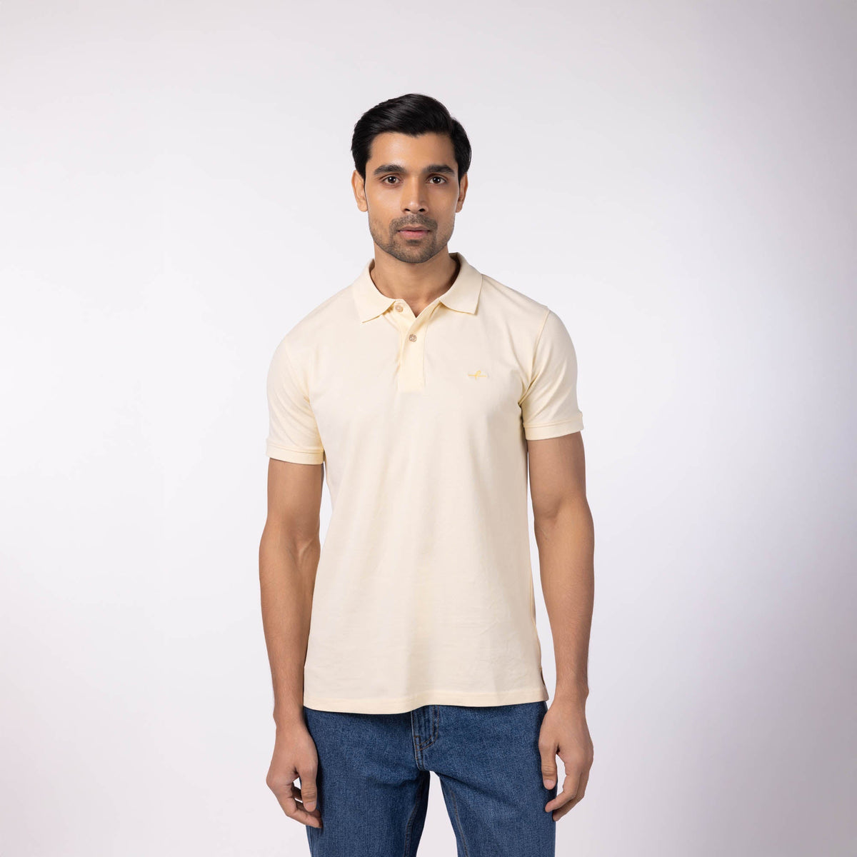 Men's Pique Polo - Beige
