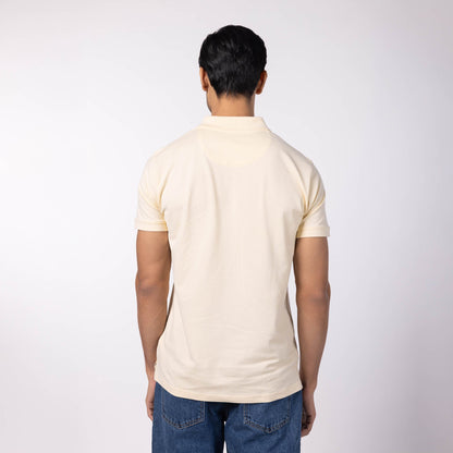 Men's Pique Polo - Beige