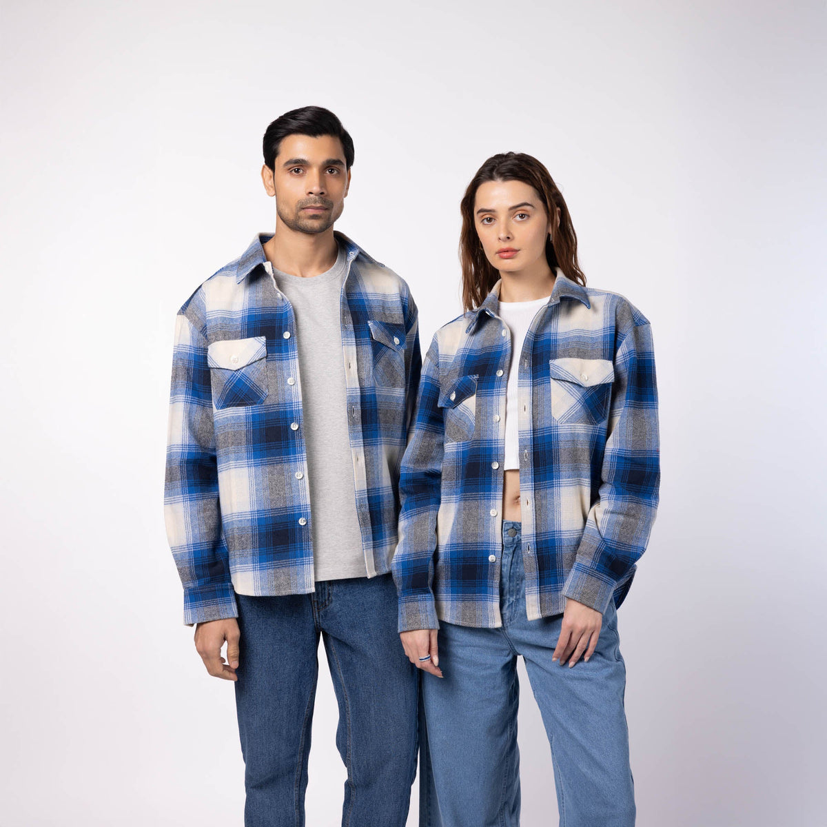 Unisex Flannel Shirt - Blue