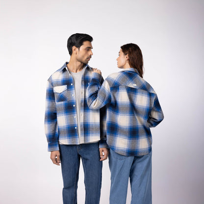 Unisex Flannel Shirt - Blue
