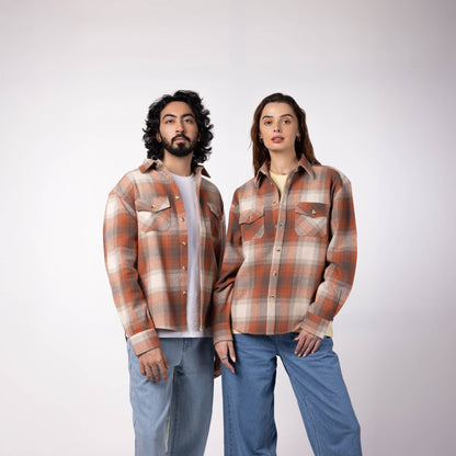 Unisex Flannel Shirt - Orange