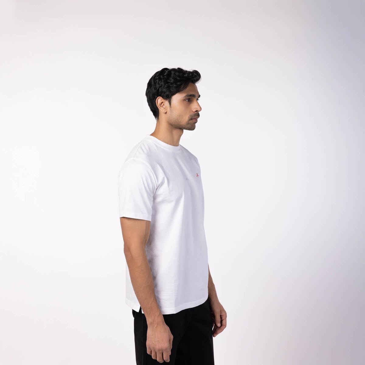 Men's Cotton Jersey Roundneck T-Shirt - White