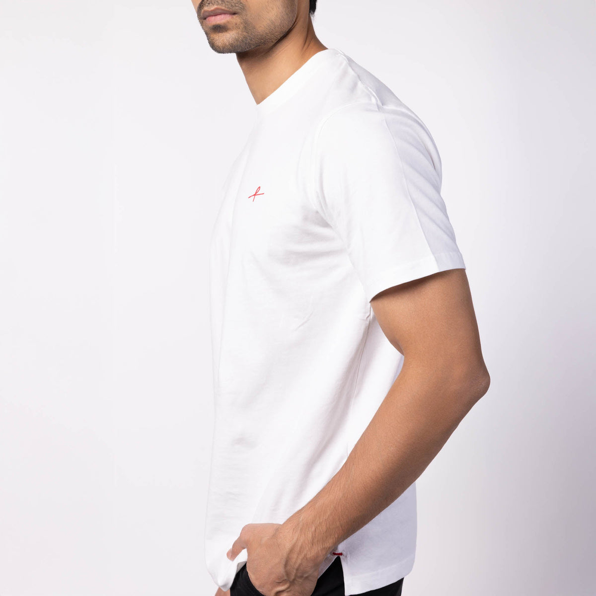 Men's Cotton Jersey Roundneck T-Shirt - White
