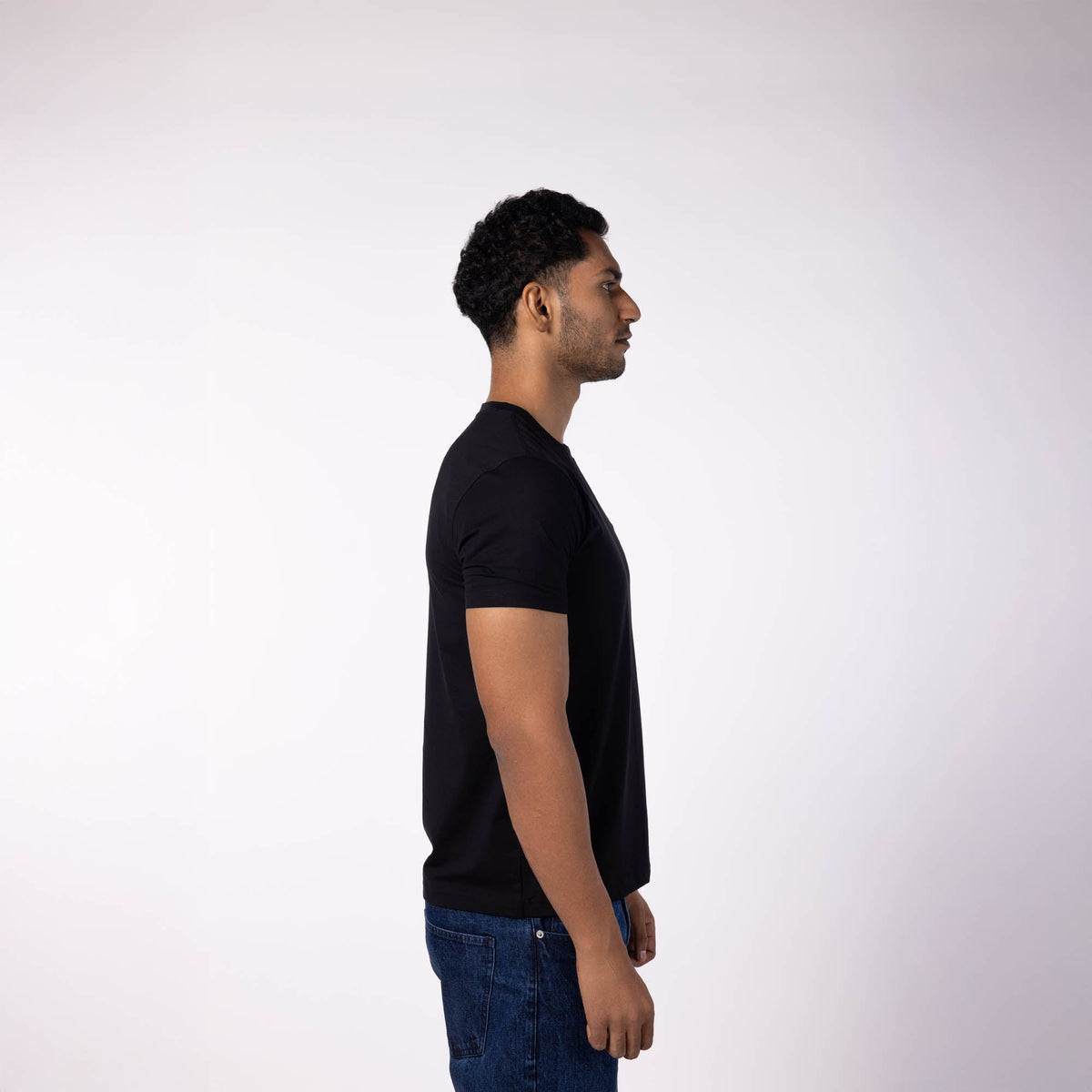 Lounge Stretch Roundneck T-Shirt - Black