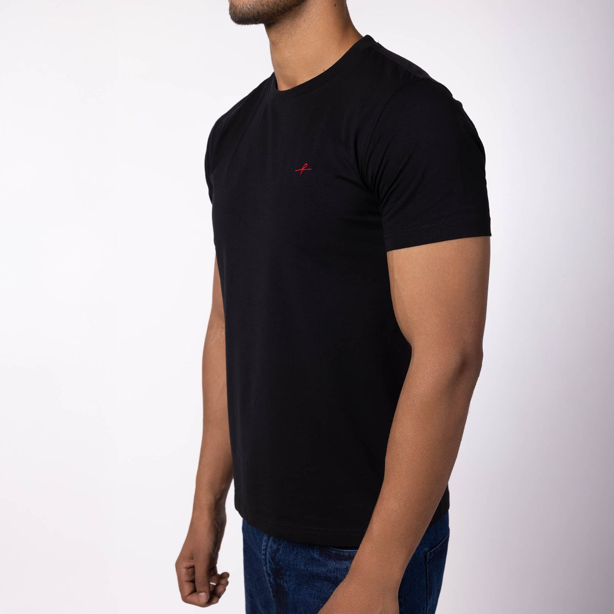 Lounge Stretch Roundneck T-Shirt - Black