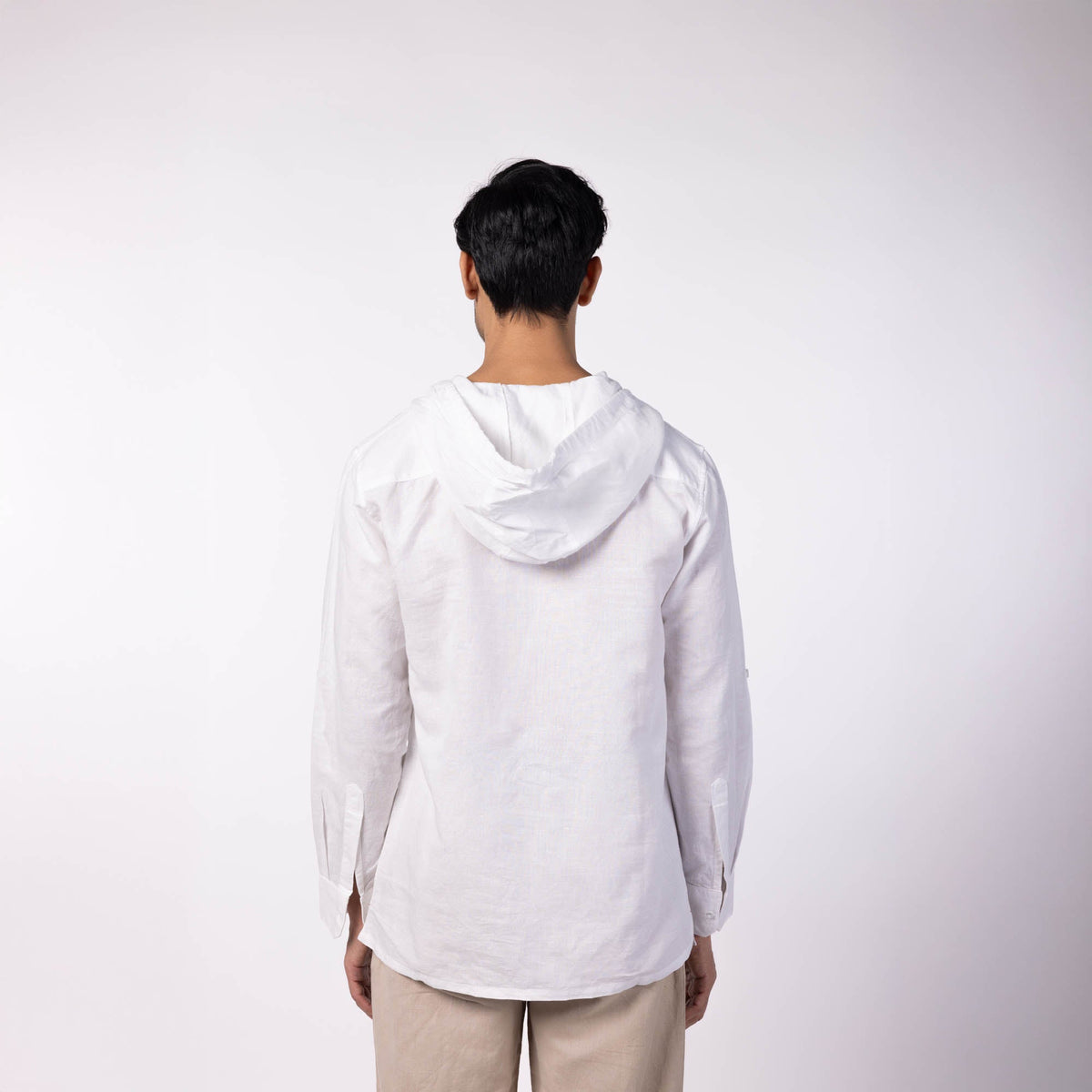 Men's Hooded Shirt - White