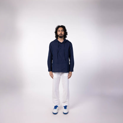 Men's Linen Blend Drawstring Pants - White