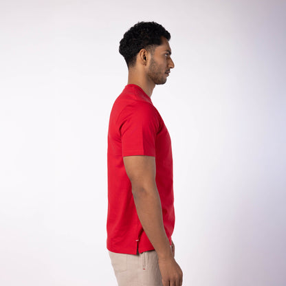 Men's Cotton Jersey Roundneck T-Shirt - Red