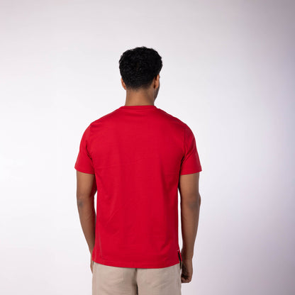 Men's Cotton Jersey Roundneck T-Shirt - Red