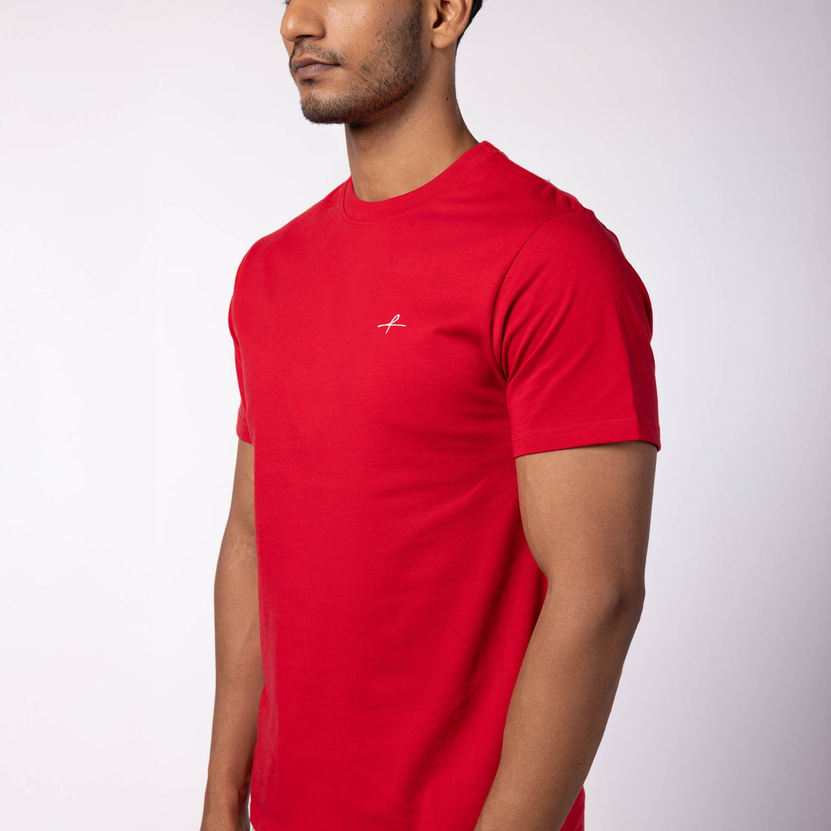 Men's Cotton Jersey Roundneck T-Shirt - Red