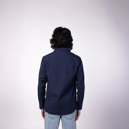Men's Oxford Classic Collar Shirt - Dark Blue