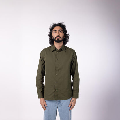 Men's Oxford Classic Collar Shirt - Olive