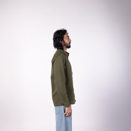 Men's Oxford Classic Collar Shirt - Olive