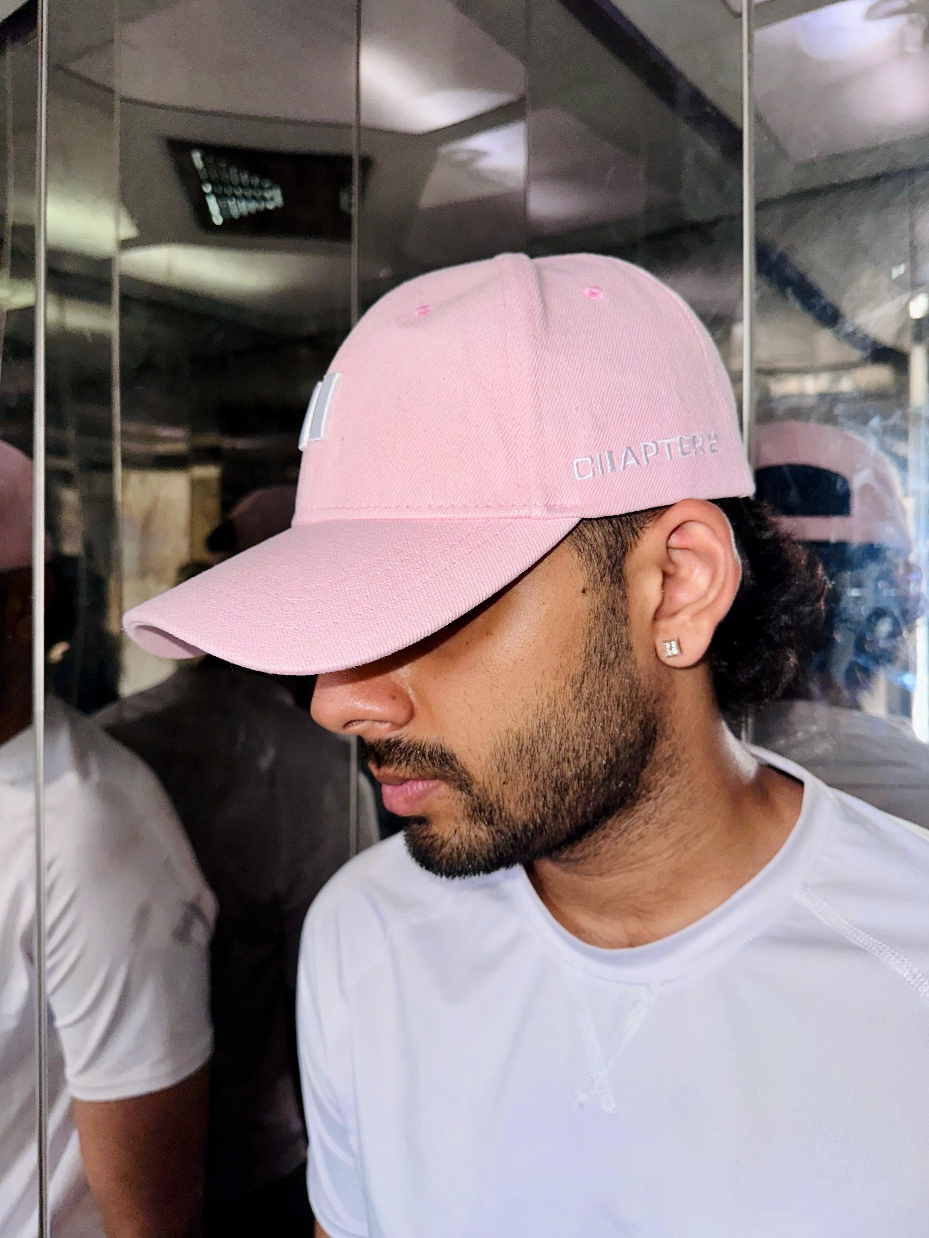 Pink Denim Cap