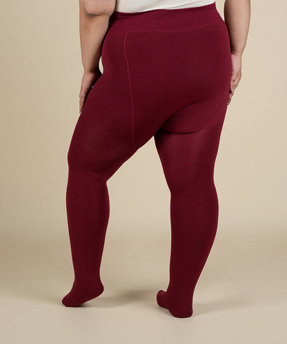 Bordeaux Fur Stockings