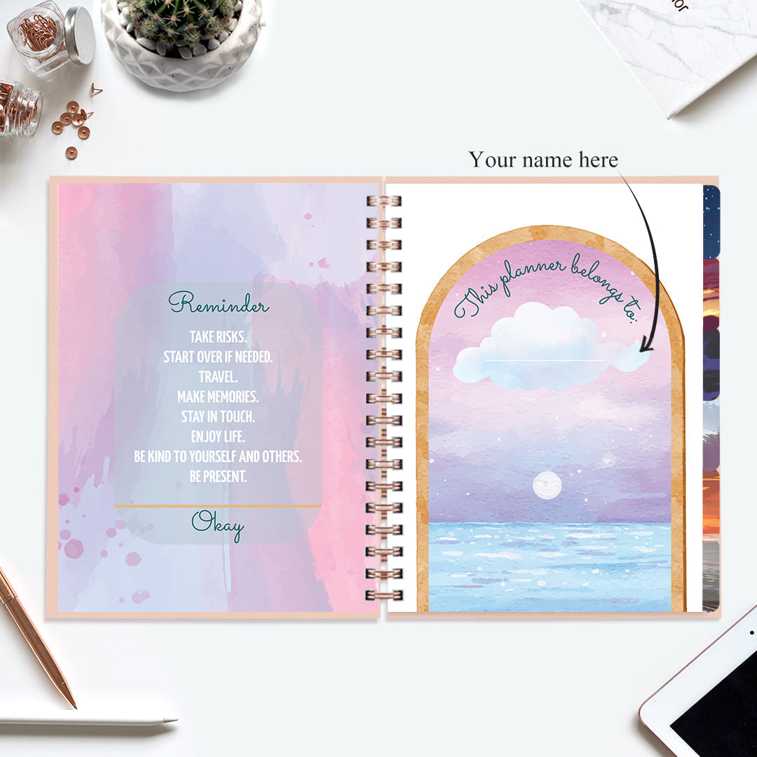 Undated Yearly Planner - Let Your Dreams Be Bigger