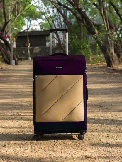 Carriall Slash Large Size Purple Check-in Luggage