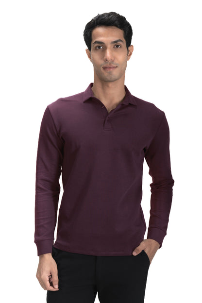 Legacy Polo Sweater - Rich Wine