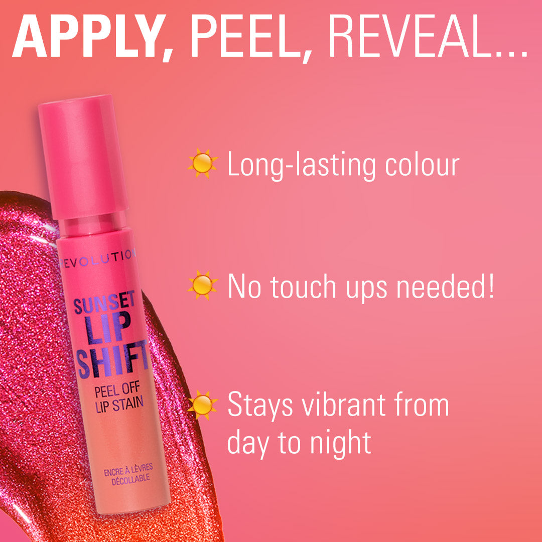 Sunset Lip Shift Peel Off Lip Stain - Flushed Pink | Makeup Revolution at Broadway