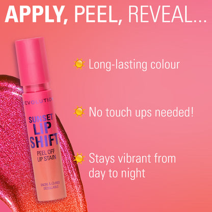 Sunset Lip Shift Peel Off Lip Stain - Flushed Pink | Makeup Revolution at Broadway