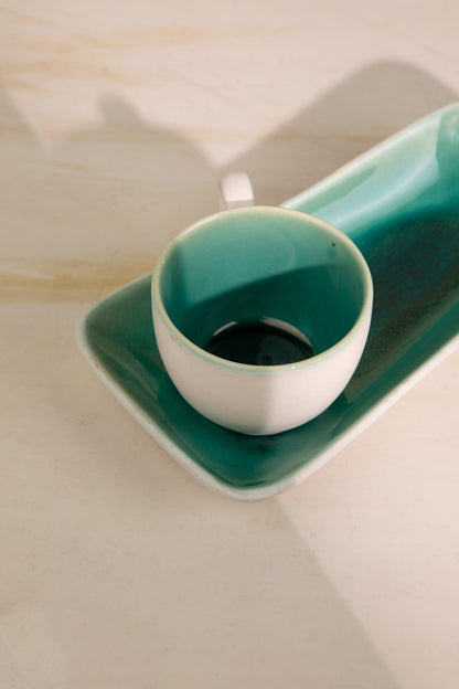 Midori Ceramic Platter With Cup