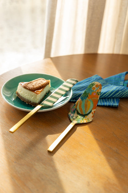 Keora Striper Cake Server (Set Of 2)