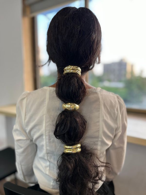 Metal Hair Ties - Set of 3 | Hair Jewellery | Nish Hair X Evil Eye Jewel