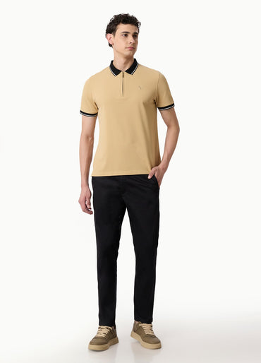 AZURE TRIM POLO BEIGE