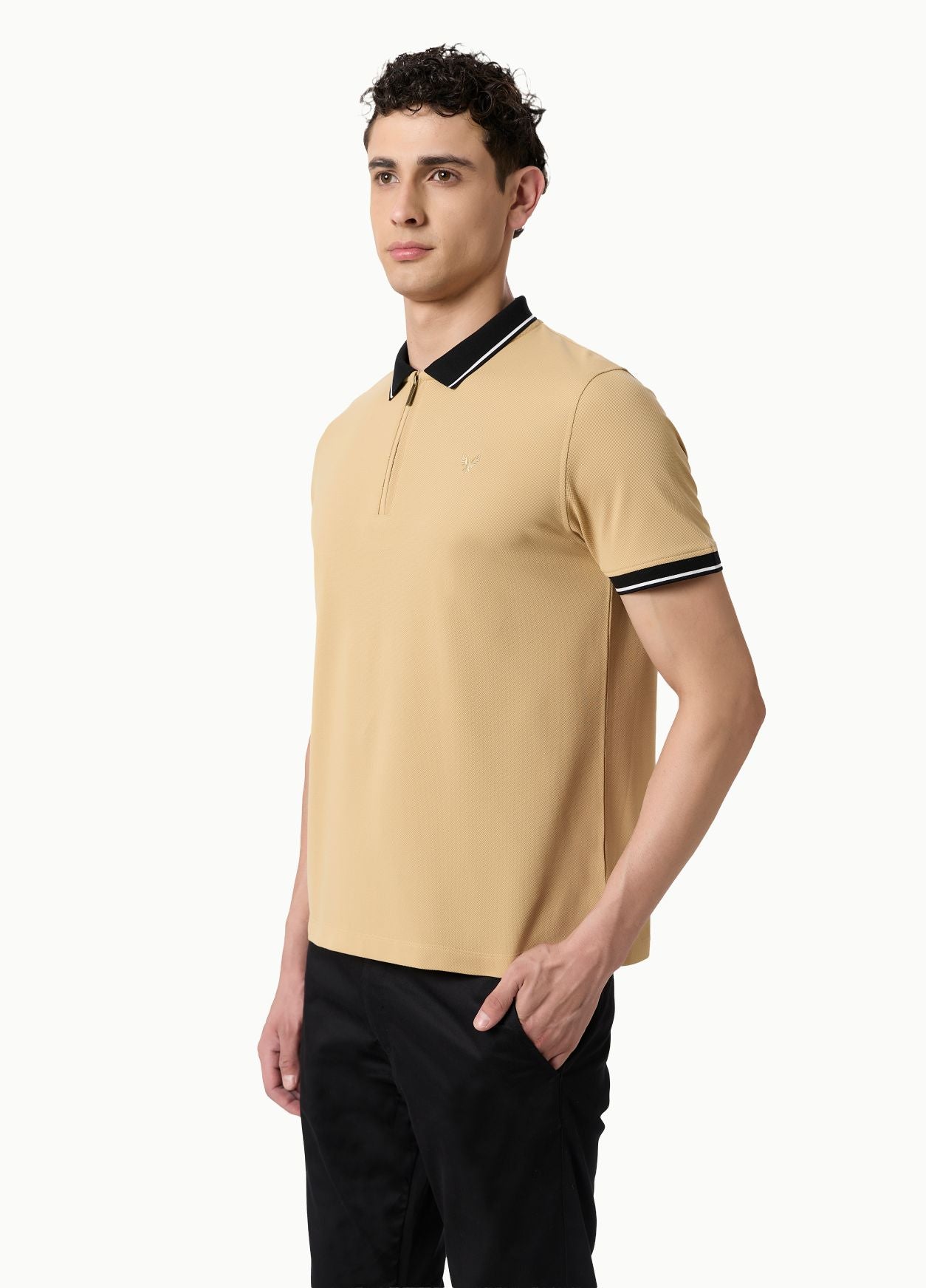 AZURE TRIM POLO BEIGE