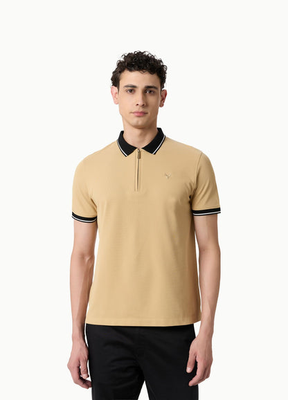 AZURE TRIM POLO BEIGE