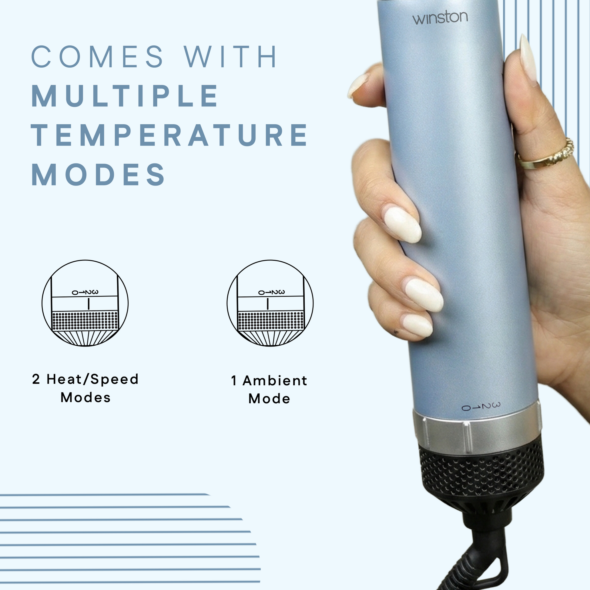 5 in 1 Hair Blow Brush | Auto Curler, Dryer, Straightener & Styler -1 | Winston at Broadway