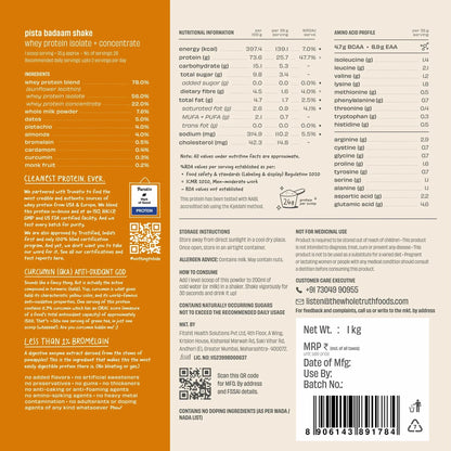 The Whole Truth 24g Whey Protein Isolate + Concentrate - 1kg | The Whole Truth Foods at Broadway