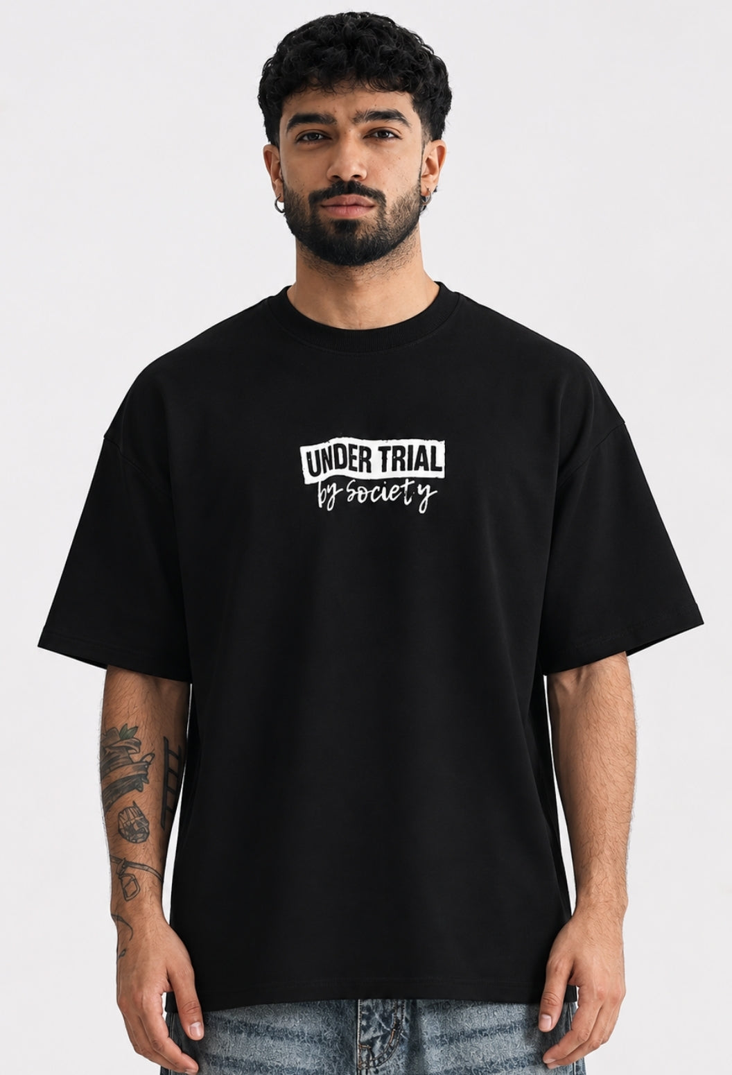 Under Trial By Society Black T-shirt