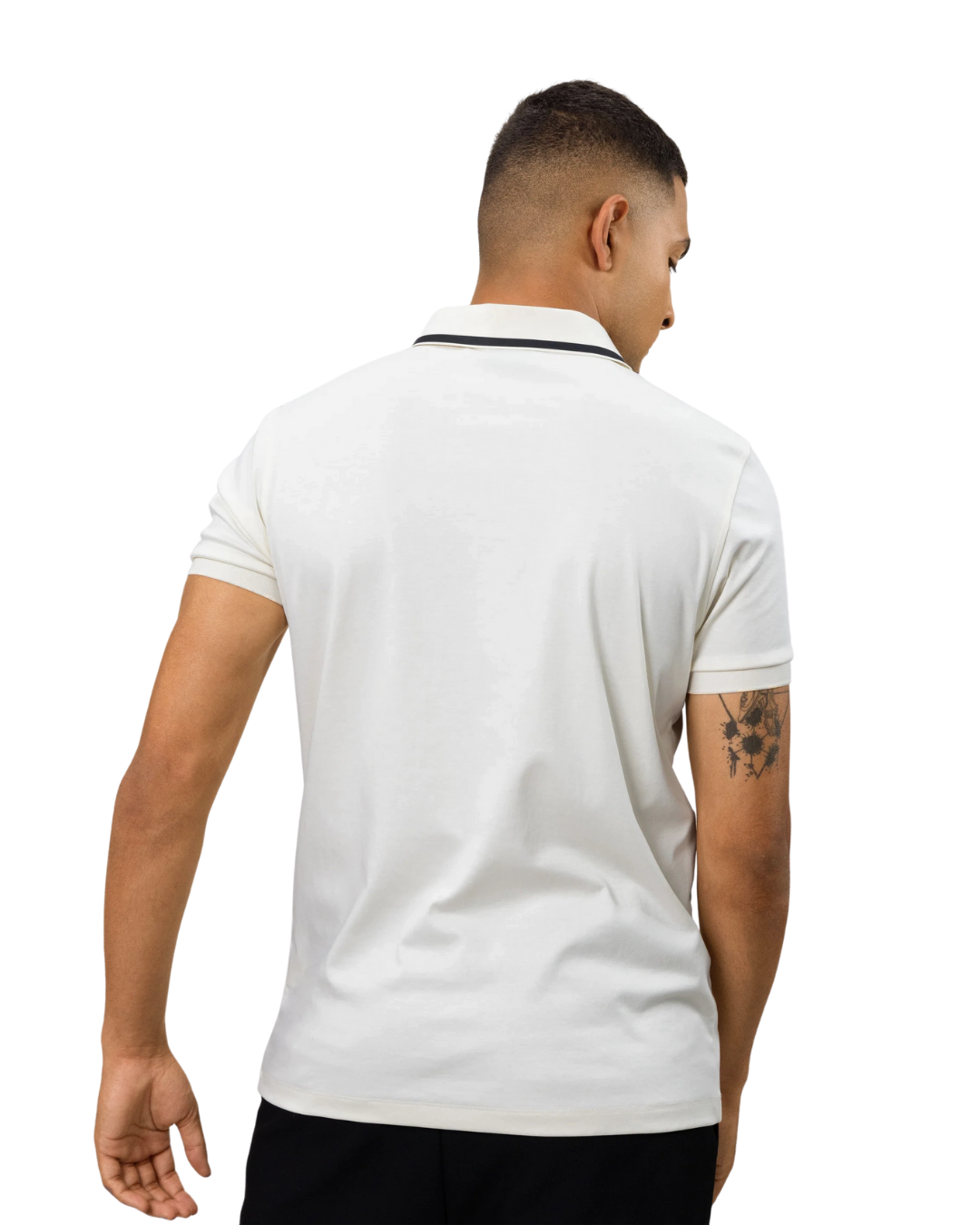 Spear Point Collar Zipper Poloshirt