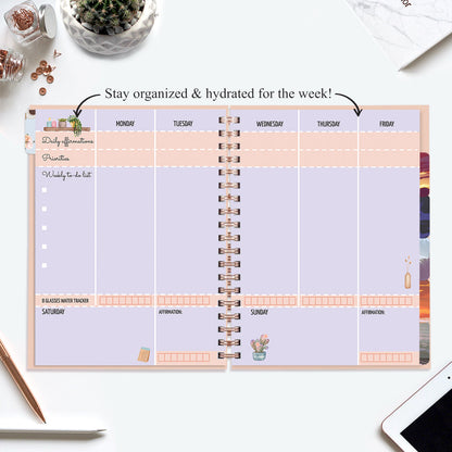 Undated Yearly Planner - Make It Happen Today