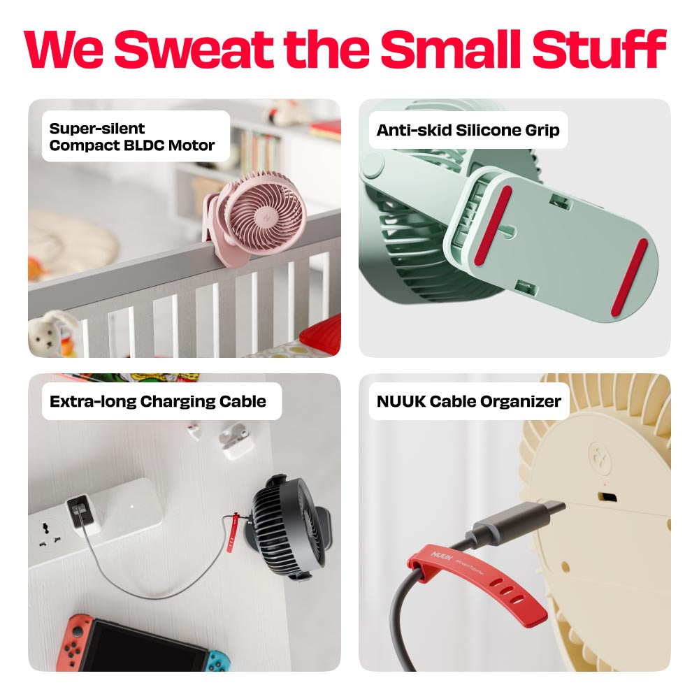Personal Clip Fan with SharkGrip™ | KLĪP
