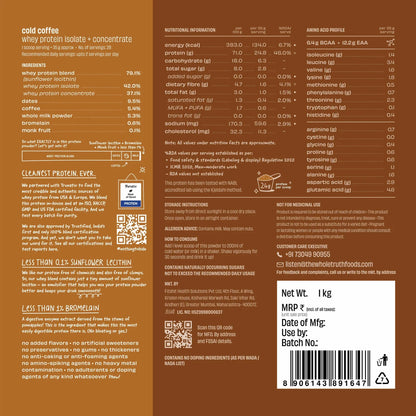 The Whole Truth 24g Whey Protein Isolate + Concentrate - 1kg | The Whole Truth Foods at Broadway
