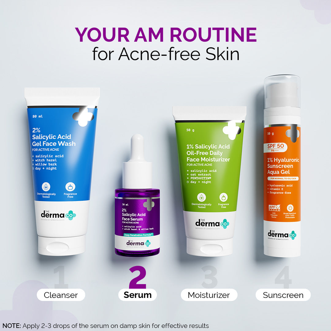 2% Salicylic Acid Face Serum for Active Acne - 30ml
