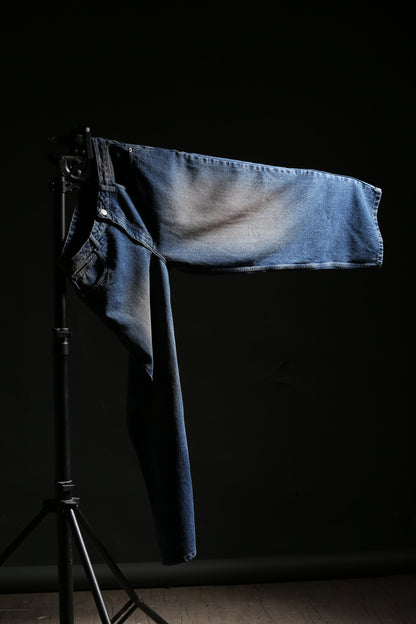 Oversized Washed Blue Denim