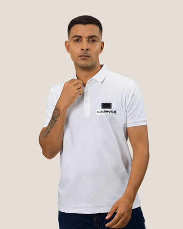 Printed Back Luxe Poloshirt