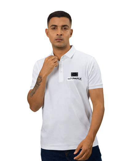 Printed Back Luxe Poloshirt