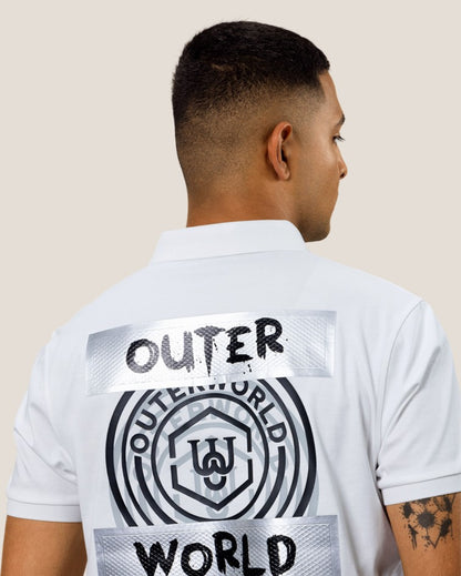 Printed Back Luxe Poloshirt