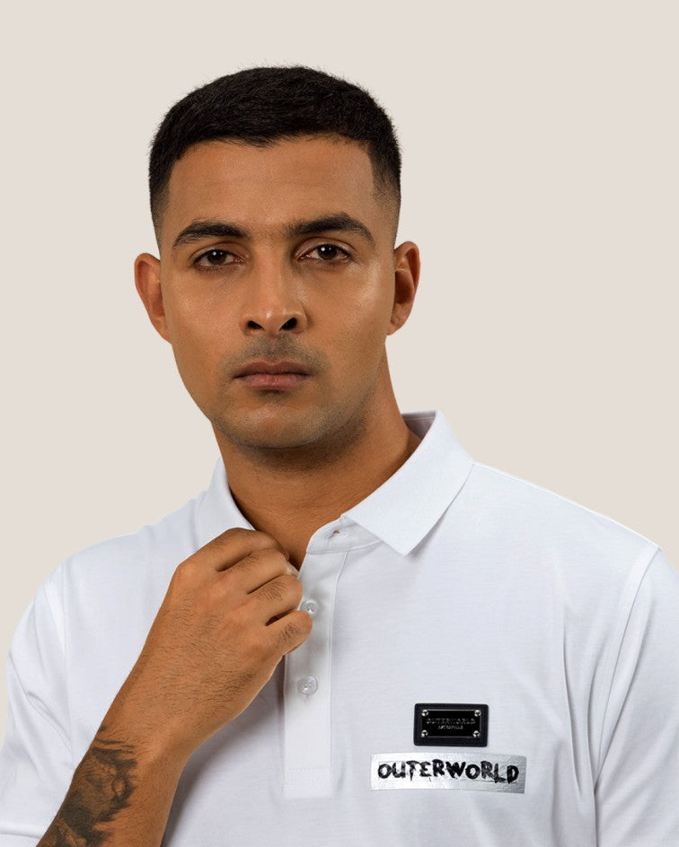 Printed Back Luxe Poloshirt