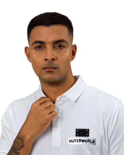 Printed Back Luxe Poloshirt