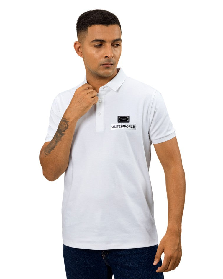 Printed Back Luxe Poloshirt