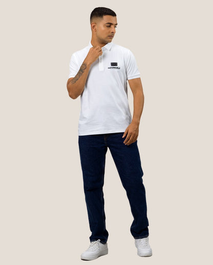 Printed Back Luxe Poloshirt