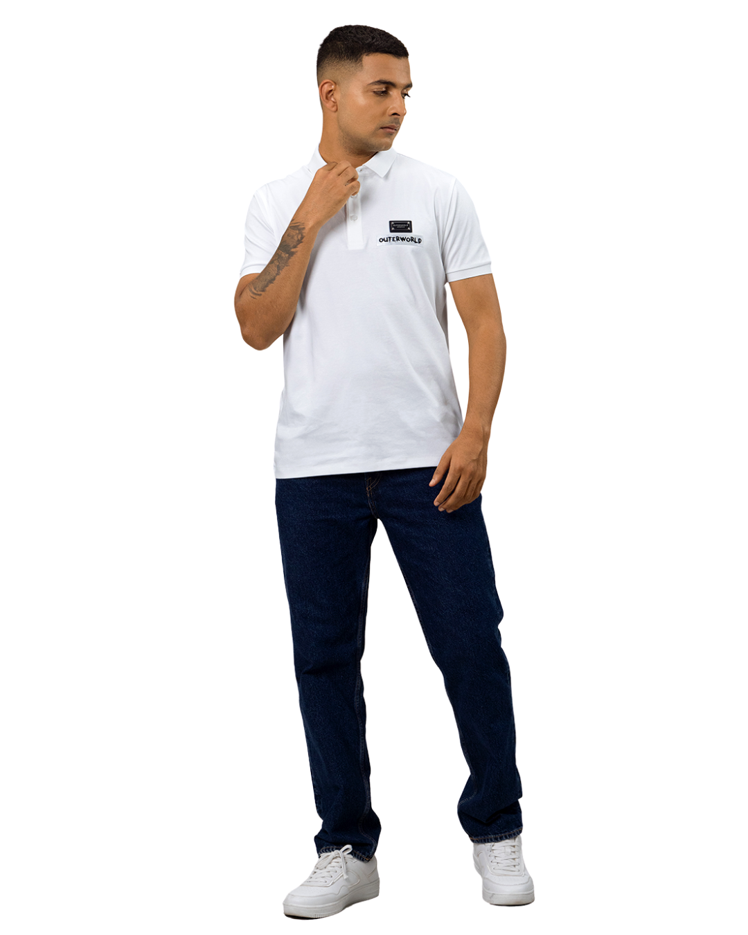 Printed Back Luxe Poloshirt