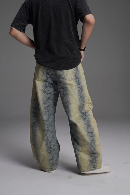 SHADOW PAISLEY UNISEX VALKYRE FABRIC JEANS