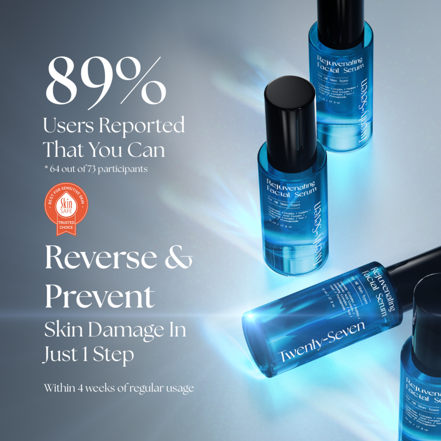 Rejuvenating Facial Serum with Ceramides, Peptides, Hyaluronic Acid Complex - 50ml