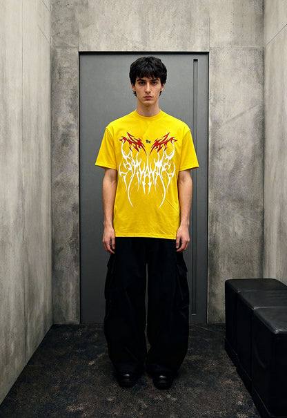 Arcane Yellow Heavyweight-Oversized T-Shirt